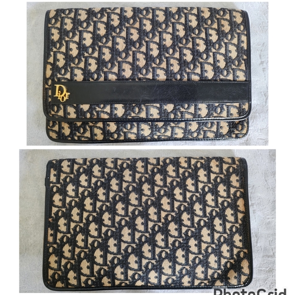 Auth Dior 30 Montaigne Trotter Large Cloth Clutch - Picture 4 of 13